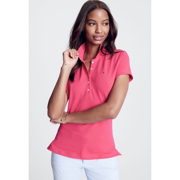 Tommy Hilfiger Tops - TOMMY HILFIGER • Bubblegum Pink Short Sleeve Polo Shirt, XS